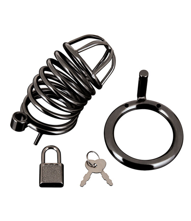 Blueline - Deluxe Chastity Cage Black