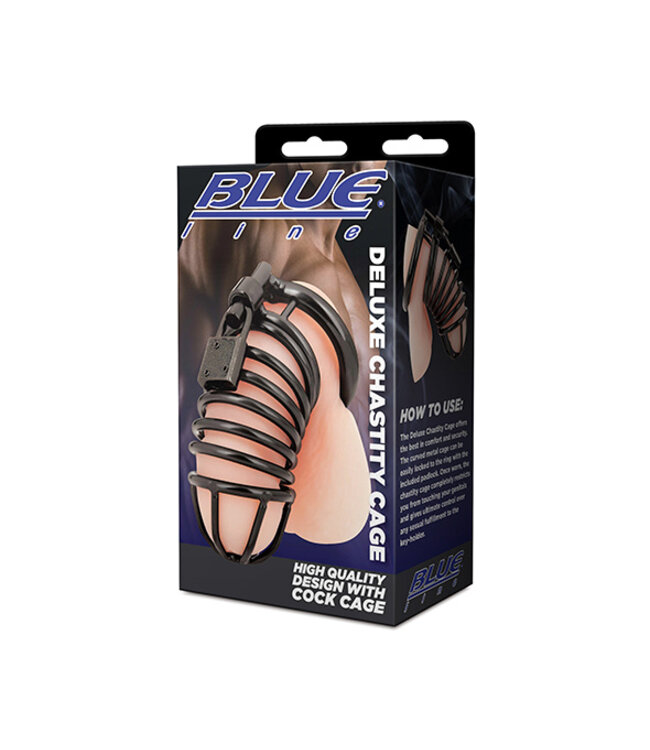 Blueline - Deluxe Chastity Cage Black