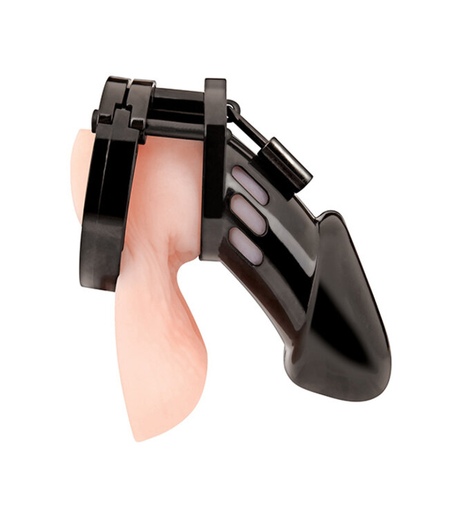 Blueline - Acrylic See-Thru Chastity Cage Black