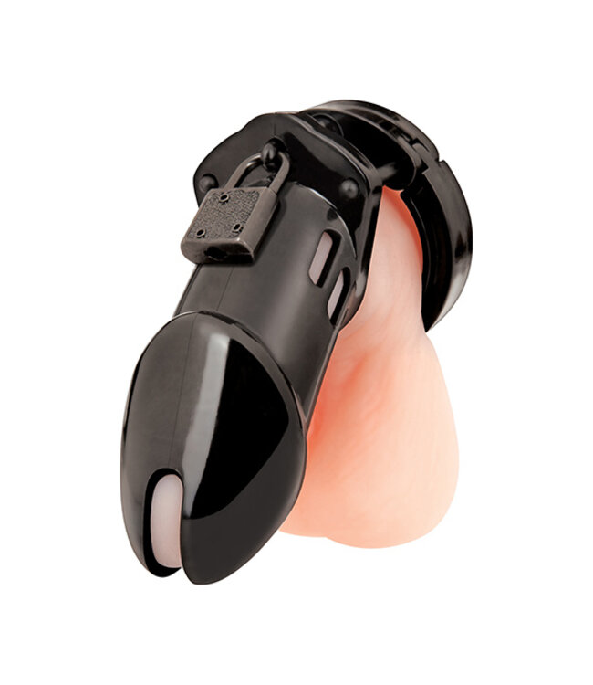 Blueline - Acrylic See-Thru Chastity Cage Black