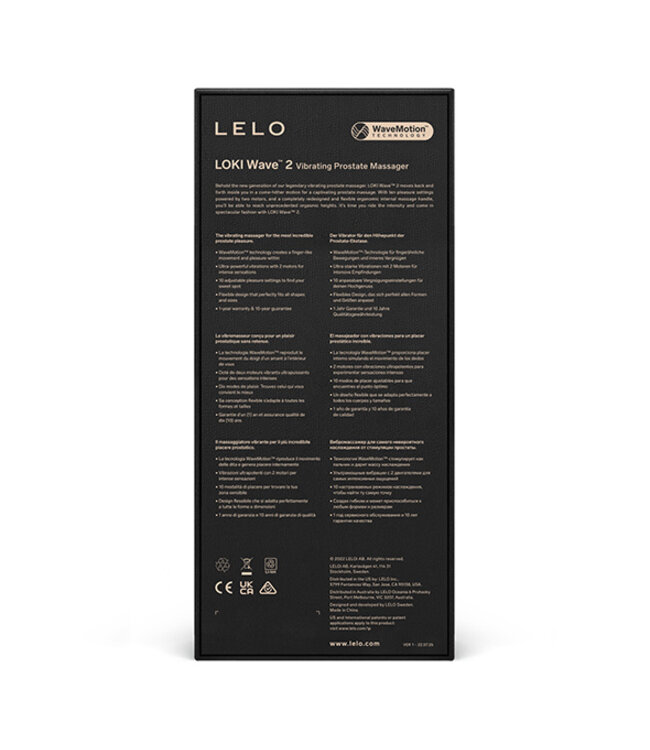 Lelo - Loki Wave 2 Vibrating Prostate Massager Black