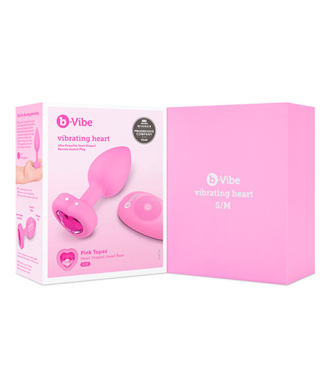 B-Vibe - Vibrerende Hartvormige Butt Plug S/M Roze