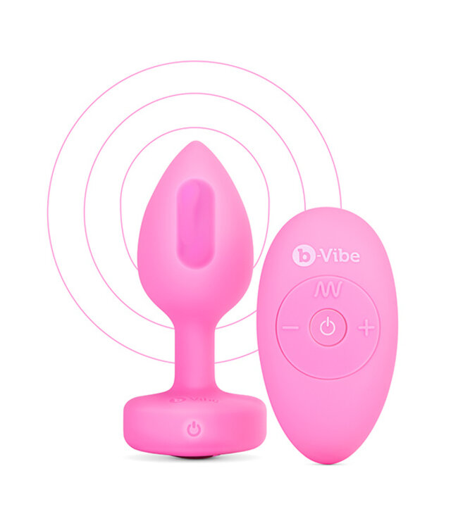 B-Vibe - Vibrerende Hartvormige Butt Plug S/M Roze