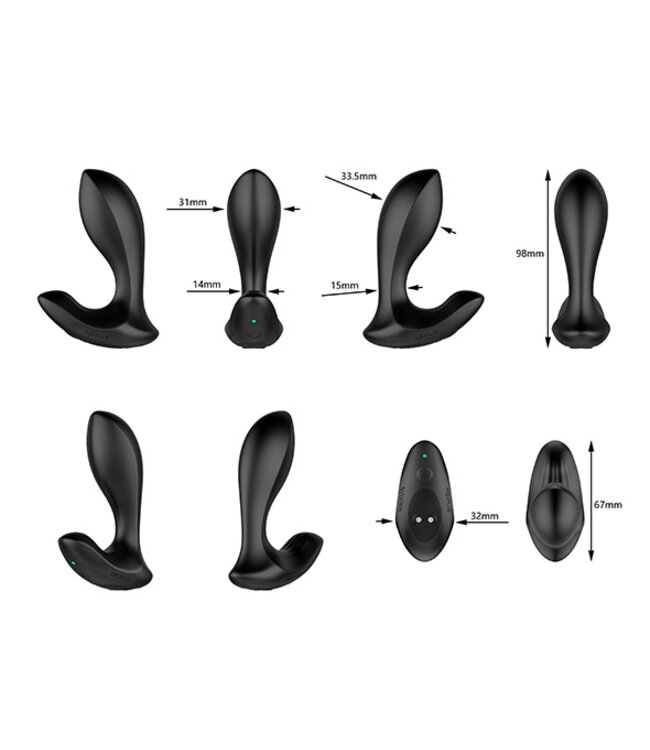 Nexus - Duo Plug Afstandbestuurbaar Beginner Butt Plug Klein Zwart
