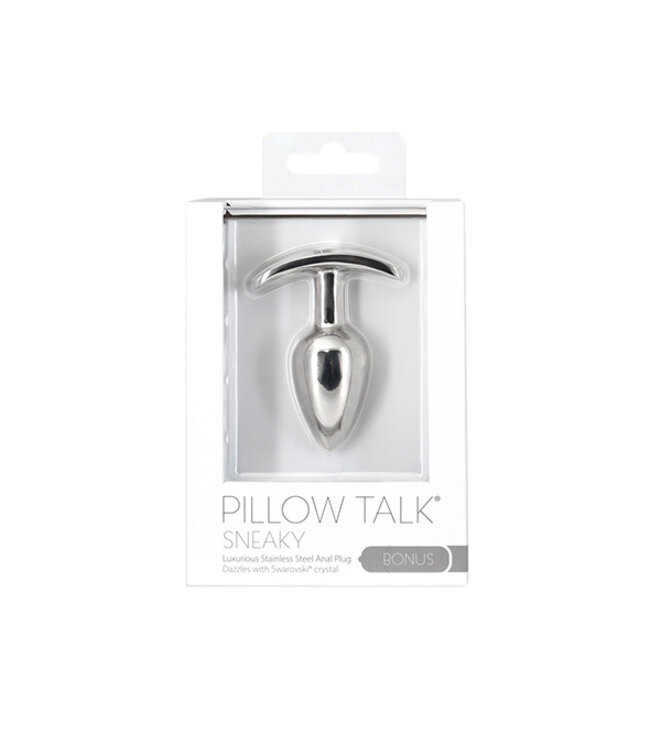 Pillow Talk - Sneaky Stainless Steel Butt Plug met Swarovski Kristal