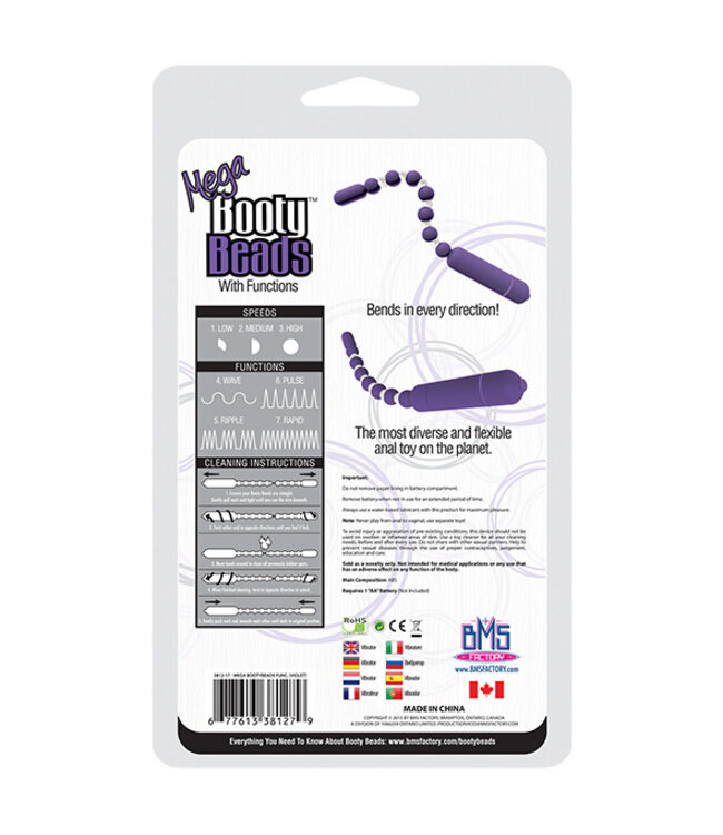 PowerBullet - Mega Booty Beads met 7 Standen Paars