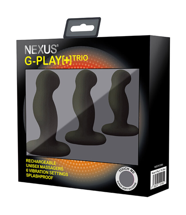 Nexus - G-Play Trio Plus Unisex Vibrator Pack S/M/L Zwart