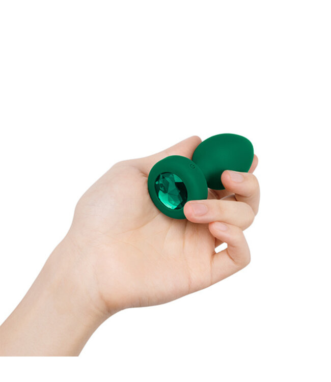 B-Vibe - Vibrerende Juwelen Plug M/L Groen