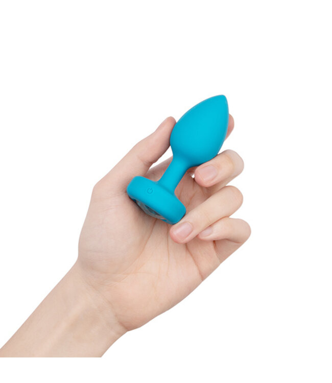 B-Vibe - Vibrerende Juwelen Plug S/M Blauw