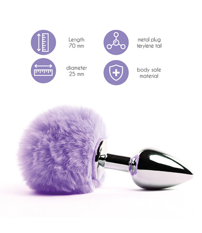 FeelzToys - Bunny Tails Butt Plug Paars