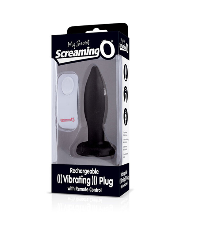 The Screaming O - Vibrerende Plug Zwart