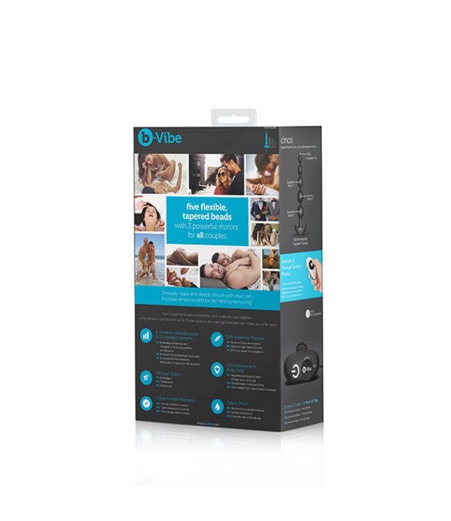 B-Vibe - Cinco Anale Kralen Zwart