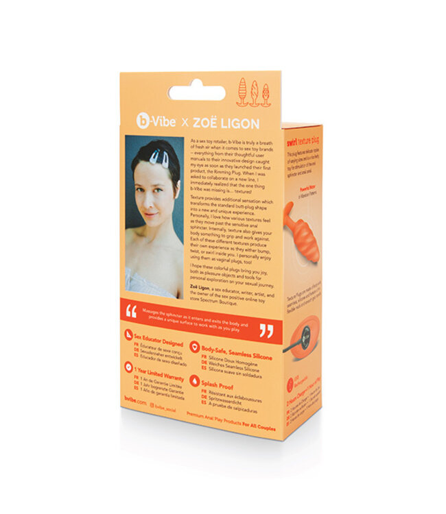 B-Vibe - Texture Plug Swirl Oranje
