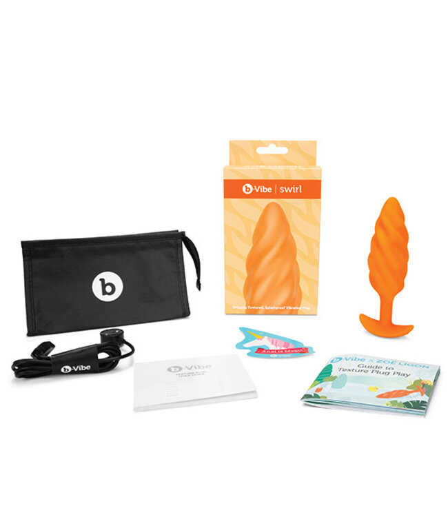 B-Vibe - Texture Plug Swirl Oranje