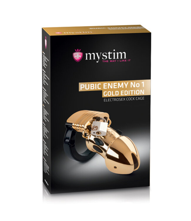 Mystim - Pubic Enemy No 1 Cock Cage Gouden Editie