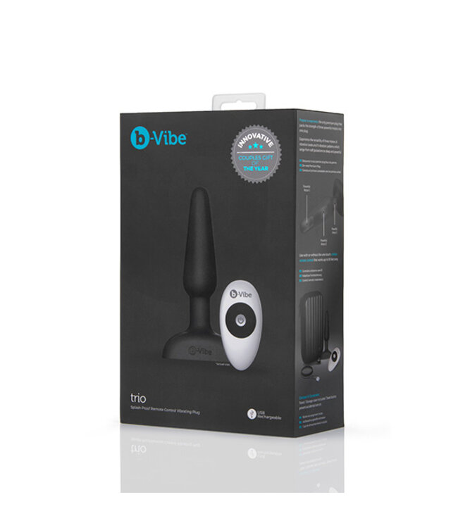 B-Vibe - Trio Remote Control Butt Plug Zwart