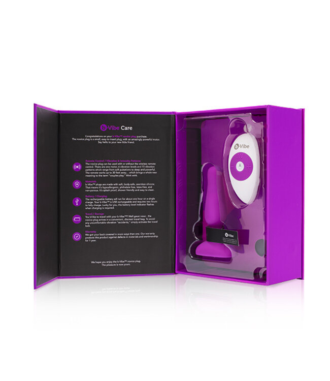 B-Vibe - Novice Remote Control Plug Fuchsia