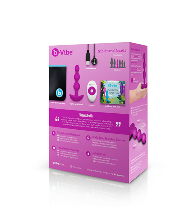 B-Vibe - Triplet Anale Kralen Fuchsia