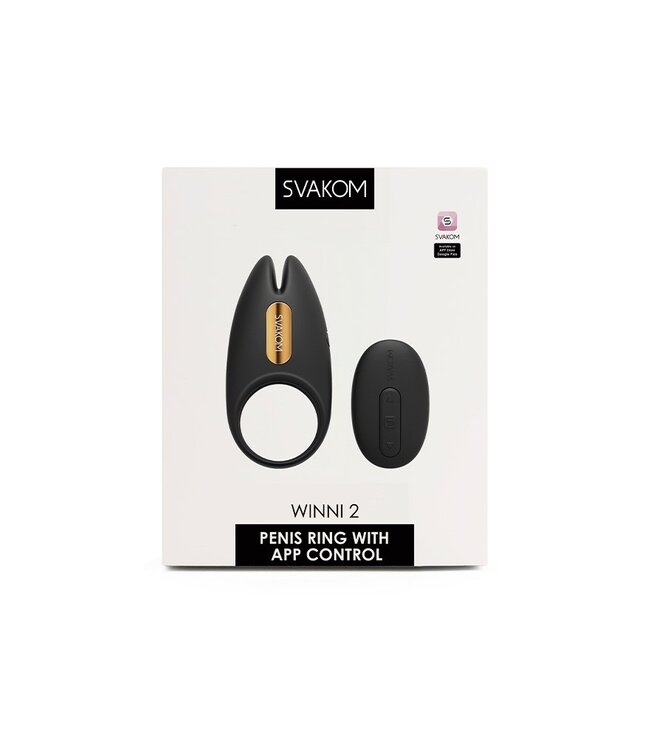 SVAKOM - Winni 2 - Cockring Vibrator met Afstandsbediening - Zwart