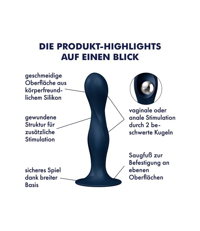Satisfyer - Dubbele Bal-R - Donkerblauw