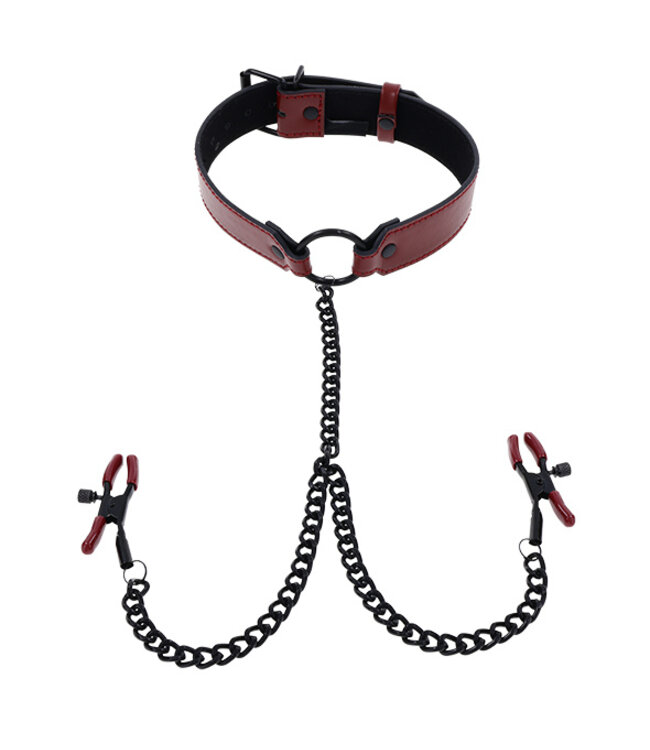 Sportsheets - Saffron Collar with Nipple Clamps
