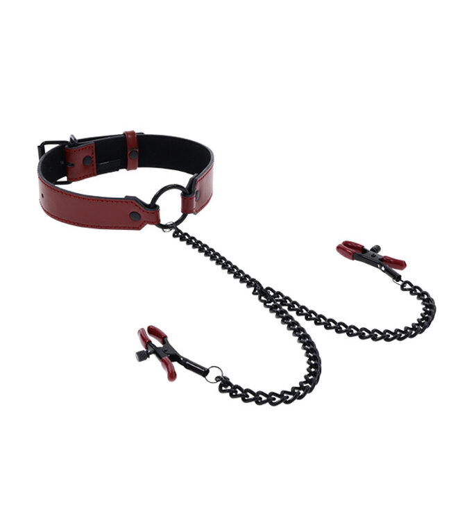Sportsheets - Saffron Collar with Nipple Clamps