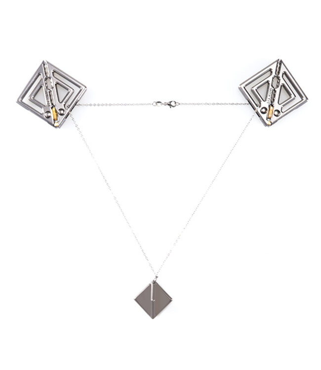 LOCKINK - Adjustable Nipple Clamps with Light Pendant Gray