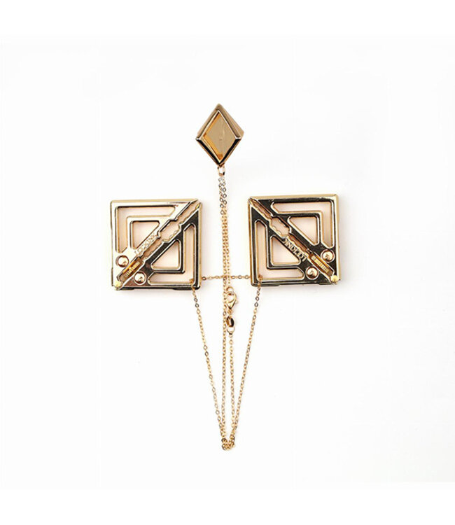 LOCKINK - Adjustable Nipple Clamps with Light Pendant Gold