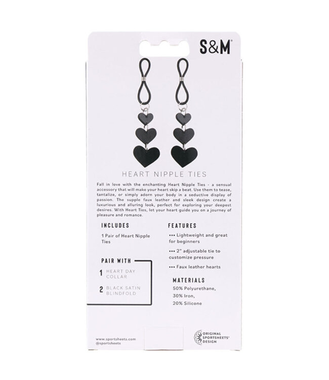 Sportsheets - Sex & Mischief Heart Nipple Ties