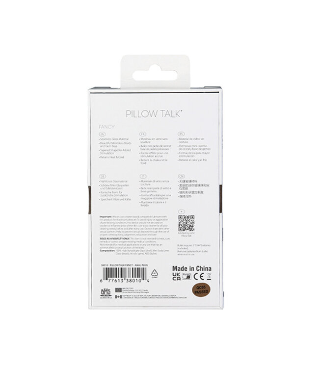 Pillow Talk - Fancy Luxurious Glass Anal Plug with Bonus Bullet