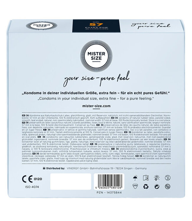 Mister Size - 57 mm Condooms 36 Stuks