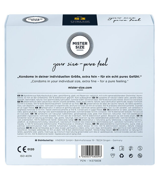 Mister Size - 53 mm Condooms 36 Stuks