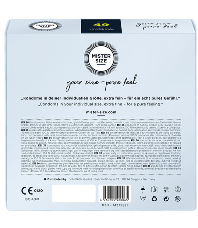 Mister Size - 49 mm Condooms 36 Stuks