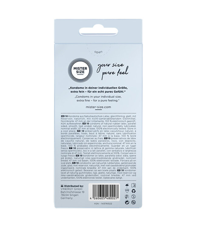 Mister Size - 47 mm Condooms 10 Stuks