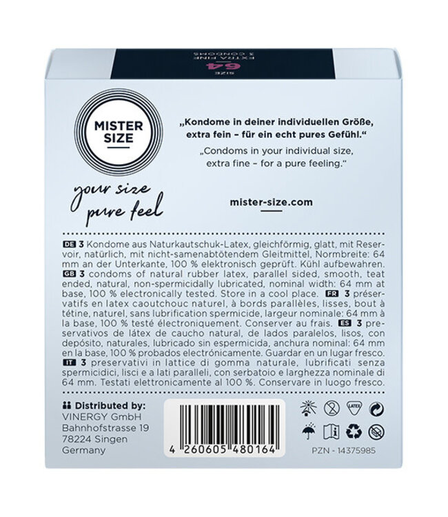 Mister Size - 64 mm Condooms 3 Stuks