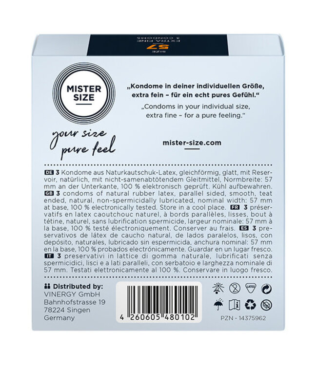 Mister Size - 57 mm Condooms 3 Stuks