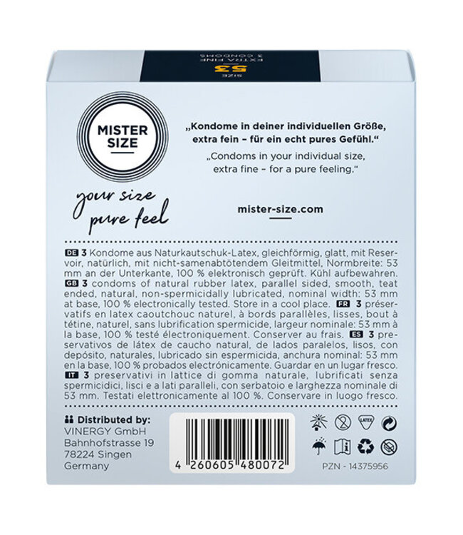 Mister Size - 53 mm Condooms 3 Stuks