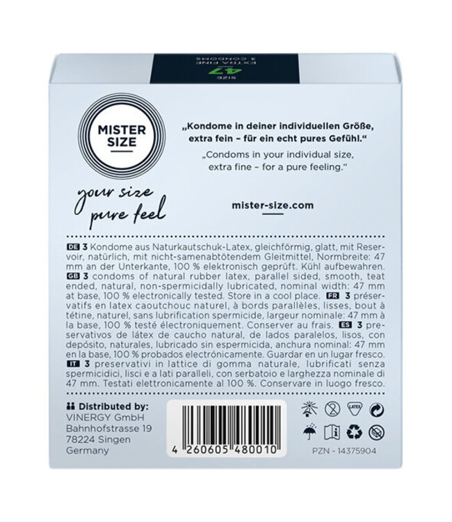 Mister.Size - 47 mm Condooms 3 Stuks