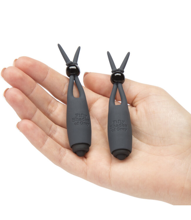 Fifty Shades of Grey - Vibrerende Tepelklemmen Zwart