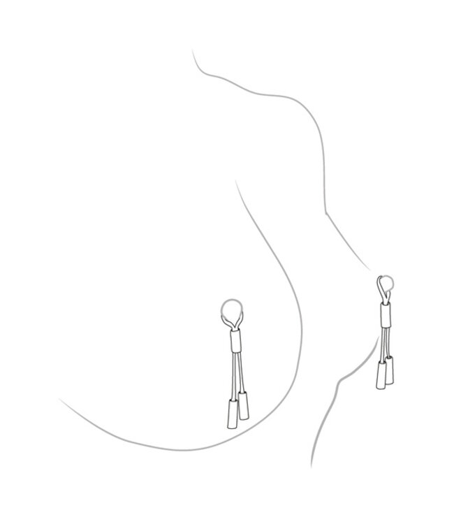 Crave - Leren Tepelkwasten Zwart Zilver