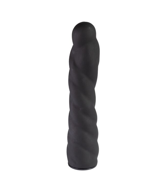 Rimba Latex Play - Verwisselbare Dildo voor Strap-on - Zwart