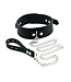 Rimba Rimba - Halsband 5 cm breed met hondenketting, verstelbaar met gesp.