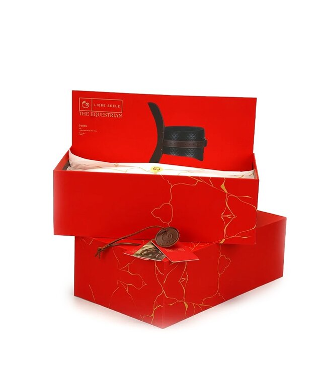 Liebe Seele - Leren Zadel - Zwart, Bruin & Goud