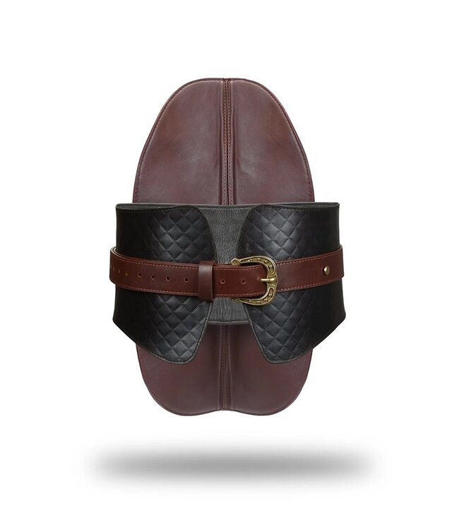 Liebe Seele - Leren Zadel - Zwart, Bruin & Goud