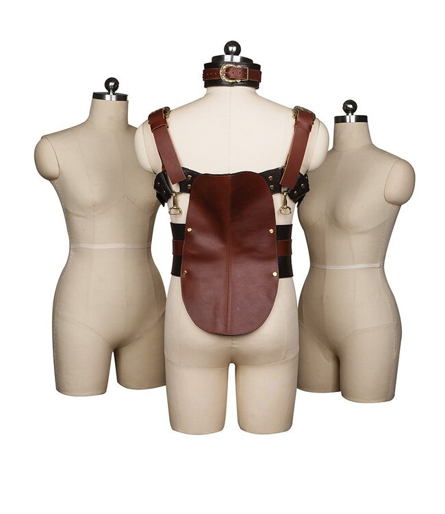 Liebe Seele - Leren Zadel - Zwart, Bruin & Goud