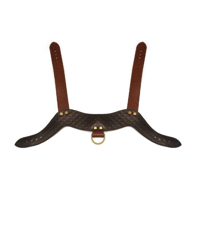 Liebe Seele - Leren Borstharnas - Zwart, Bruin & Goud