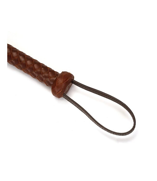 Liebe Seele - Leren Zweep met Strengen - Zwart & Bruin
