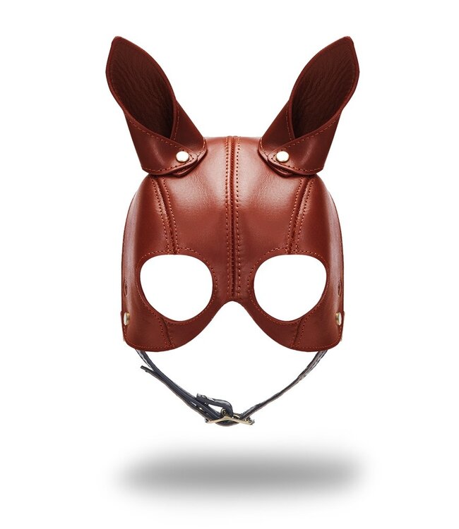 Liebe Seele - Leren Masker met Oren - Zwart, Bruin & Goud