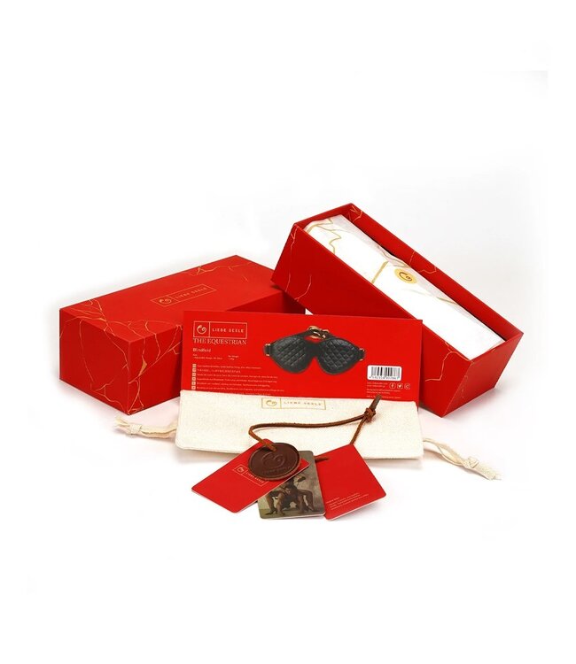 Liebe Seele - Leren Blinddoek - Zwart, Bruin & Goud