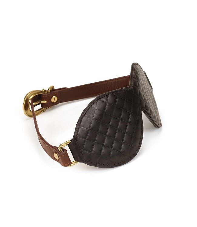 Liebe Seele - Leren Blinddoek - Zwart, Bruin & Goud